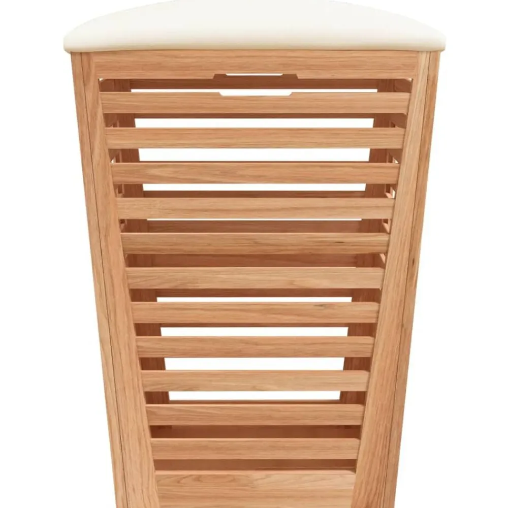 vidaXL Productos Del Hogar-Taburete de baño madera maciza de nogal 40,5x40,5x56 cm