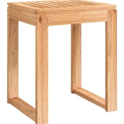 vidaXL Taburete de baño madera maciza nogal 40x30x46 cm Outlet