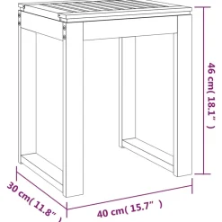 vidaXL Taburete de baño madera maciza nogal 40x30x46 cm Outlet