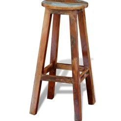 vidaXL Sillas-Taburete de bar madera maciza reciclada