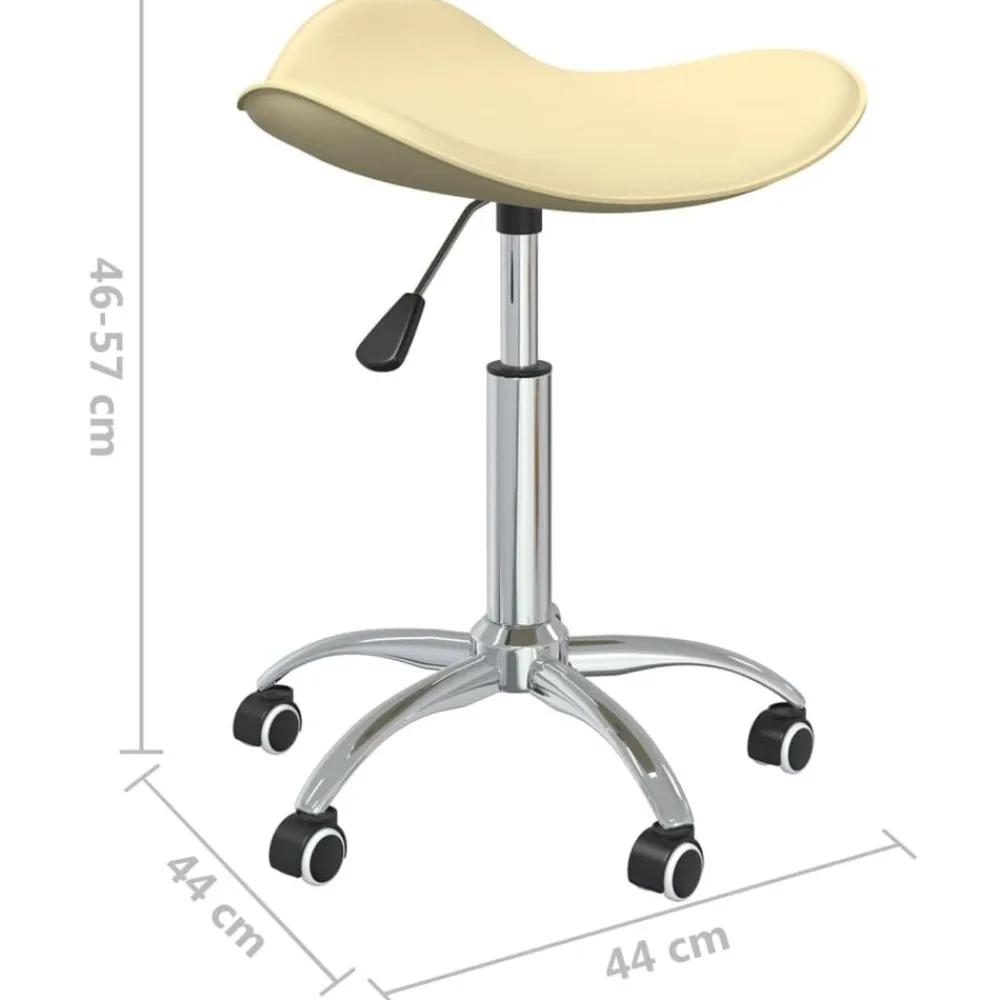 vidaXL Taburete de belleza de cuero sintético Crema Best