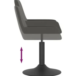 vidaXL Taburete de cocina de terciopelo Gris oscuro Online