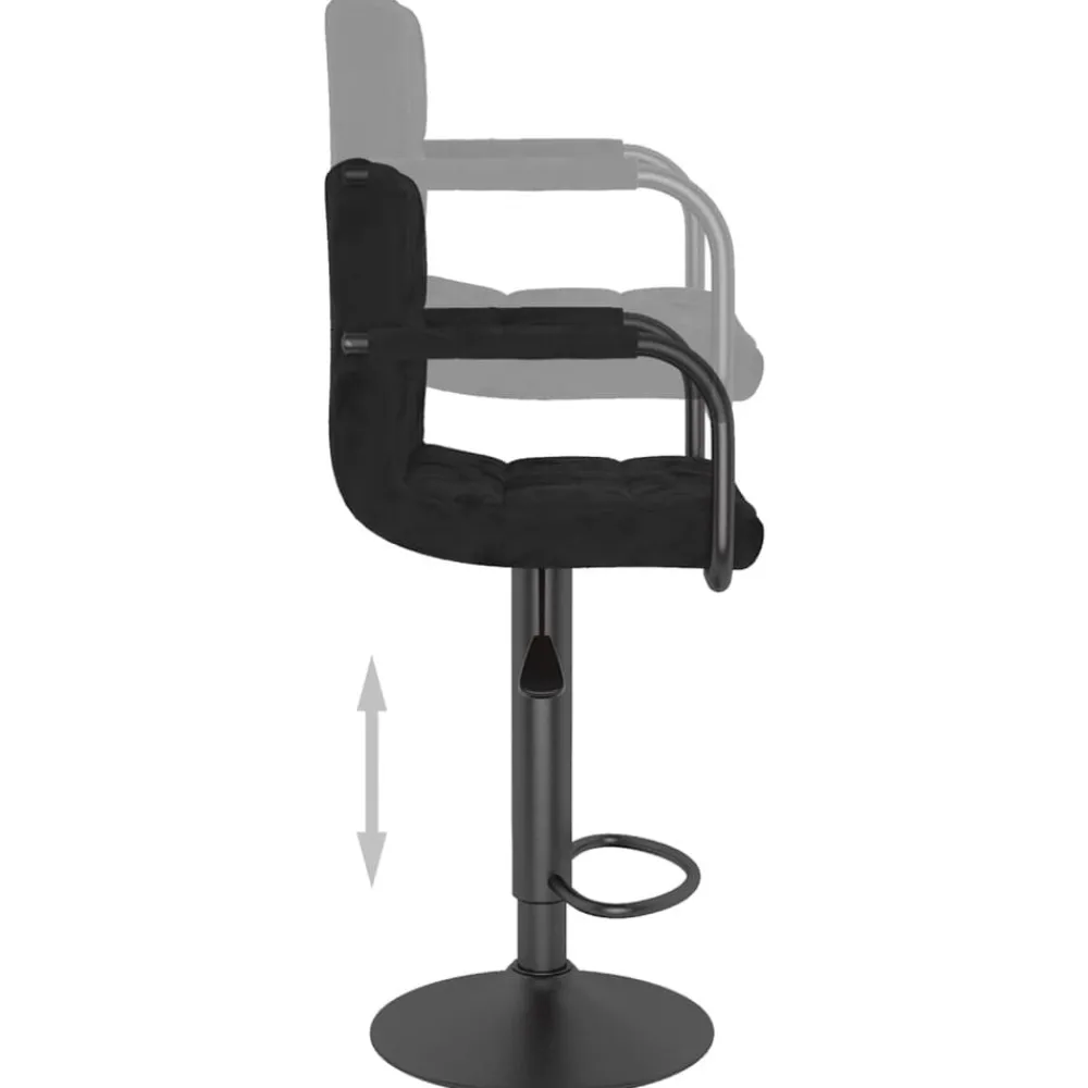 vidaXL Sillas-Taburete de cocina de terciopelo