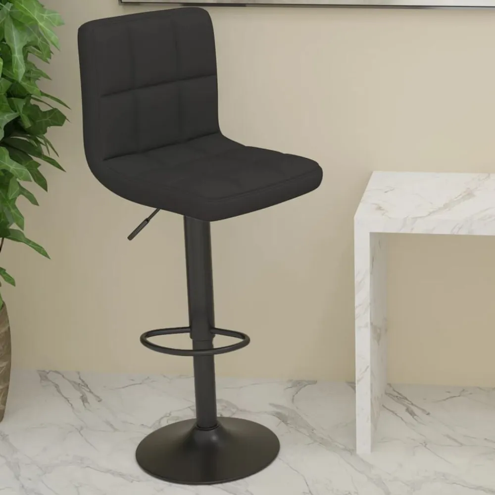 vidaXL Taburete de cocina de tela Negro Clearance