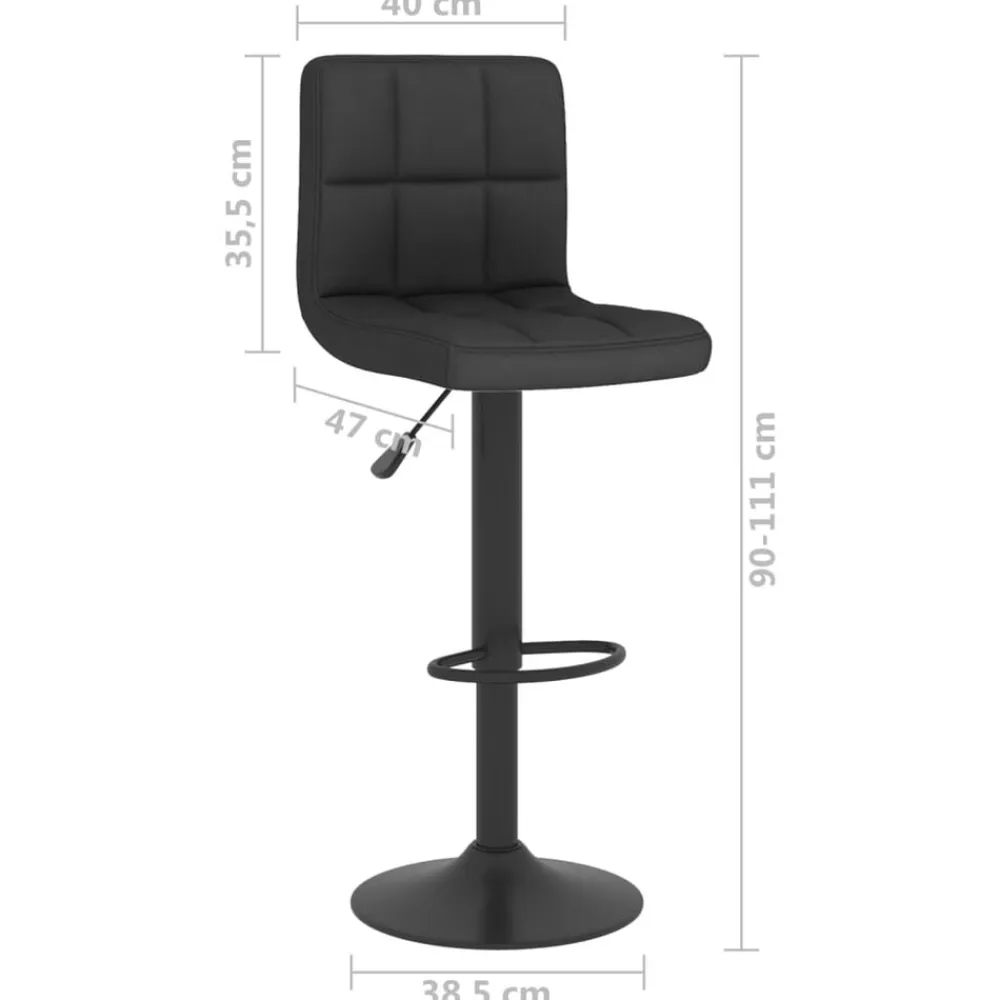 vidaXL Taburete de cocina de tela Negro Clearance