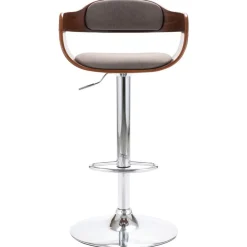 vidaXL Sillas-Taburete de cocina madera contrachapada y tela gris taupe