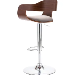 vidaXL Sillas-Taburete de cocina madera contrachapada y tela gris taupe