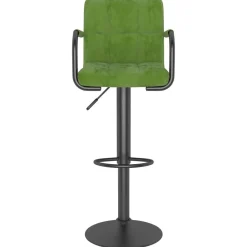 vidaXL Taburete de cocina de terciopelo Verde claro Sale