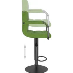 vidaXL Taburete de cocina de terciopelo Verde claro Sale