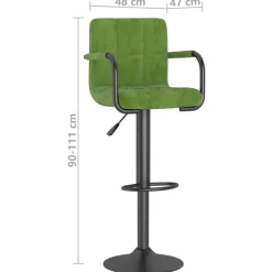 vidaXL Taburete de cocina de terciopelo Verde claro Sale