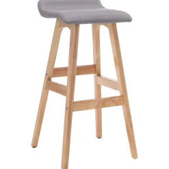 vidaXL Sillas-Taburete de cocina tela gris claro