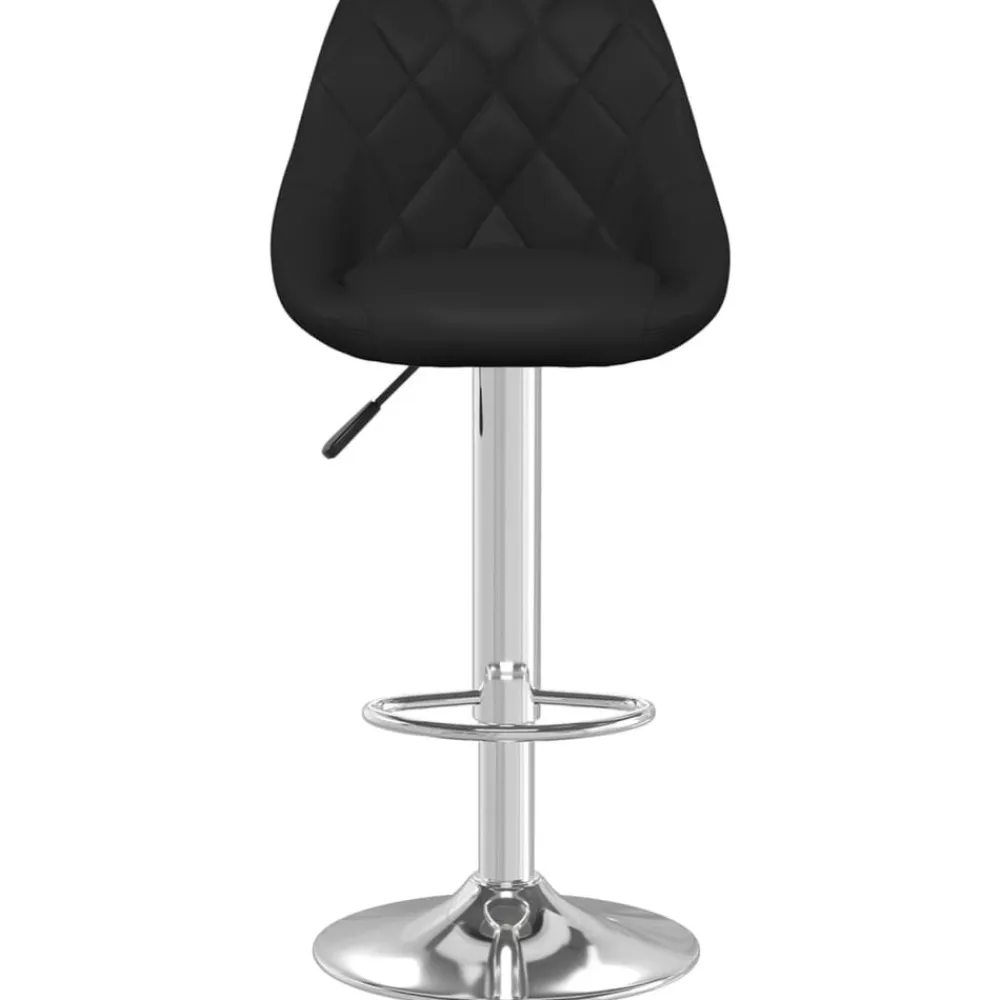 vidaXL Sillas-Taburete de cocina de cuero sintético