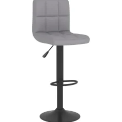 vidaXL Taburete de cocina de tela Gris claro Online