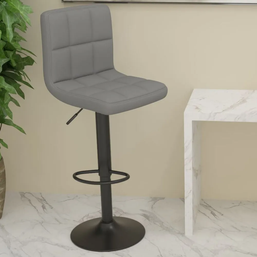 vidaXL Taburete de cocina de tela Gris claro Online