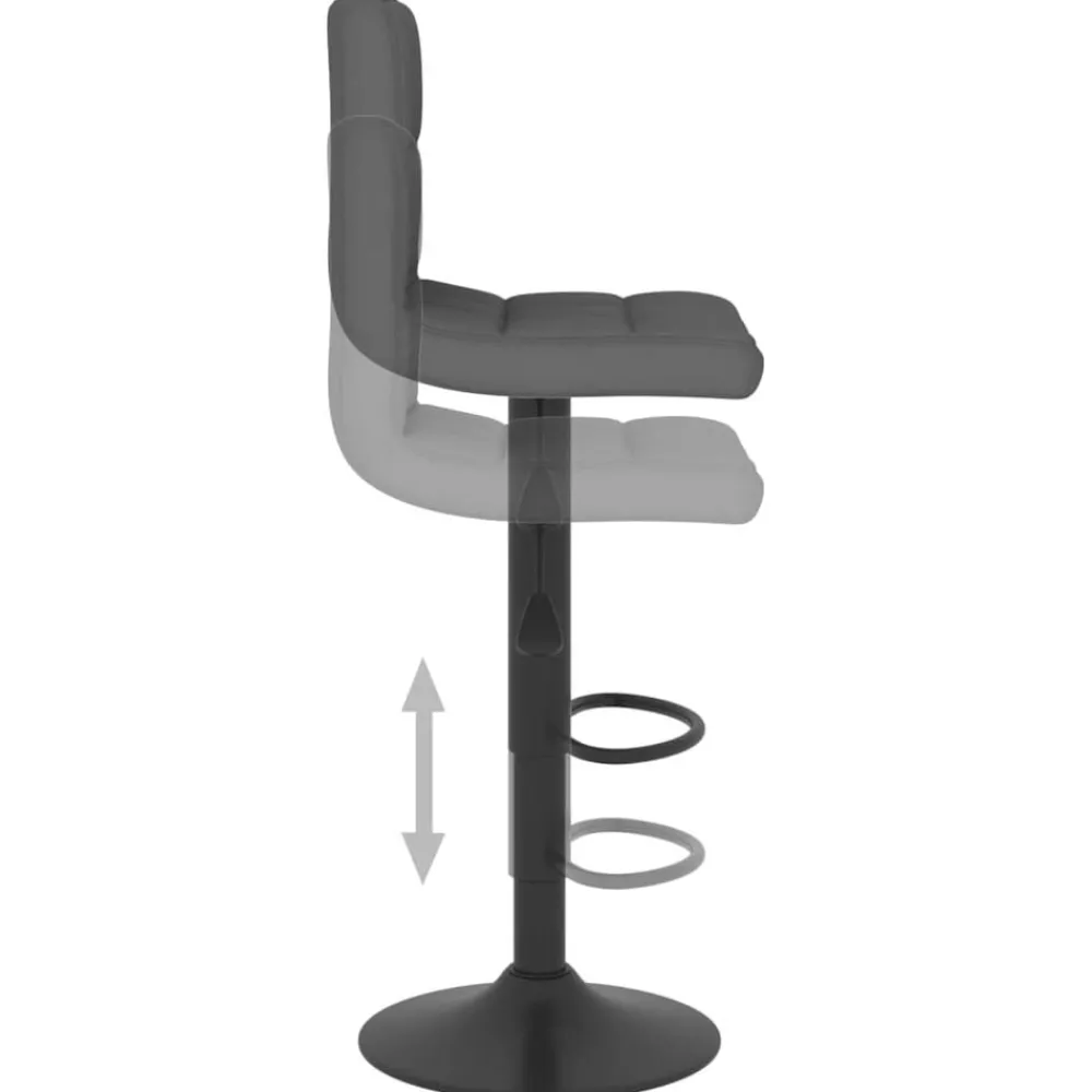 vidaXL Taburete de cocina de tela Gris oscuro Online