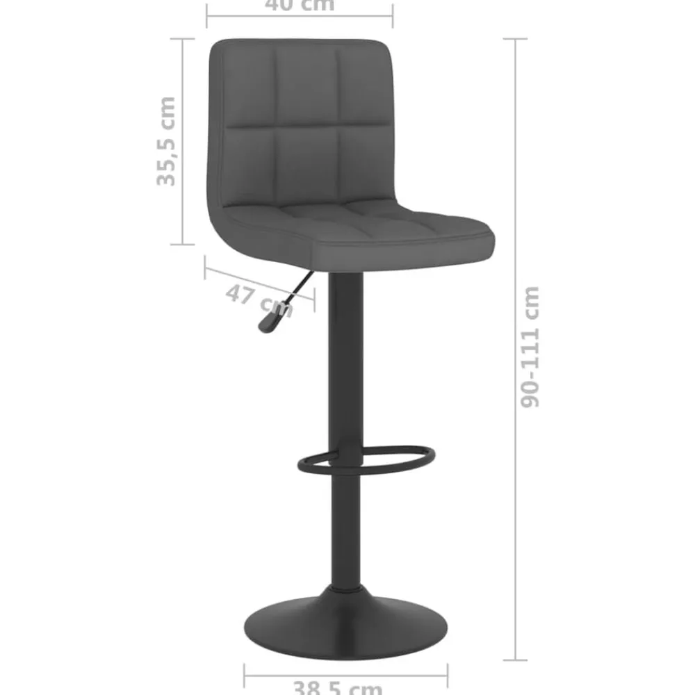 vidaXL Taburete de cocina de tela Gris oscuro Online