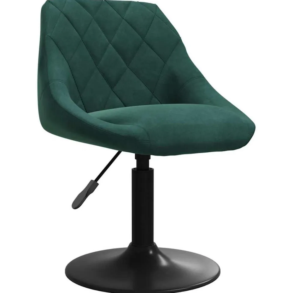 vidaXL Taburete de cocina de terciopelo Verde oscuro Hot