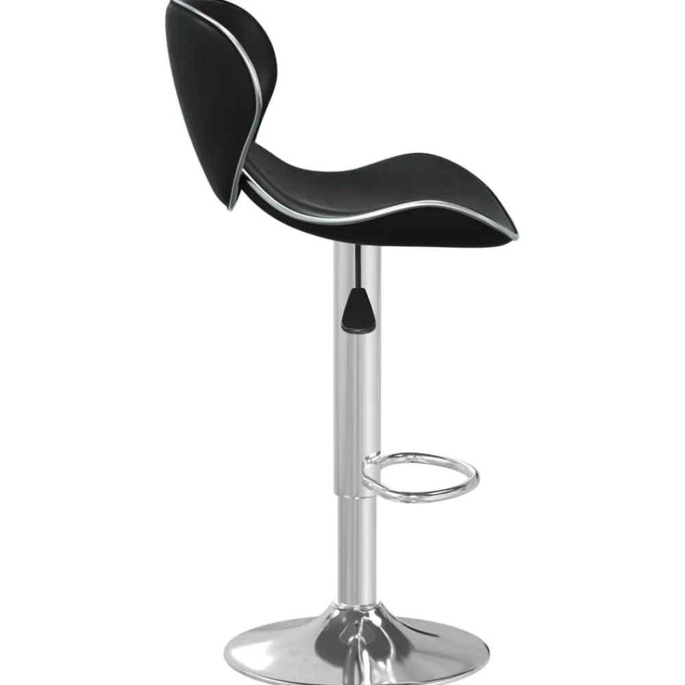 vidaXL Taburete de cocina de cuero sintético Negro Hot