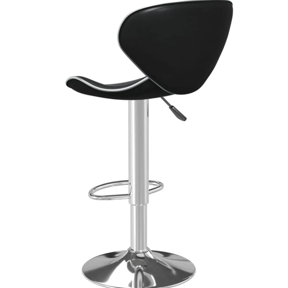 vidaXL Taburete de cocina de cuero sintético Negro Hot