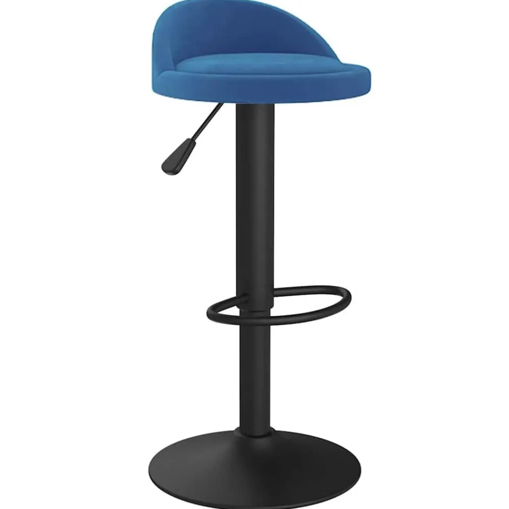 vidaXL Taburete de cocina de terciopelo Azul