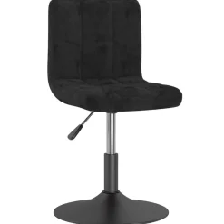 vidaXL Taburete de cocina giratorio de terciopelo Negro Sale