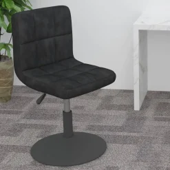 vidaXL Taburete de cocina giratorio de terciopelo Negro Sale