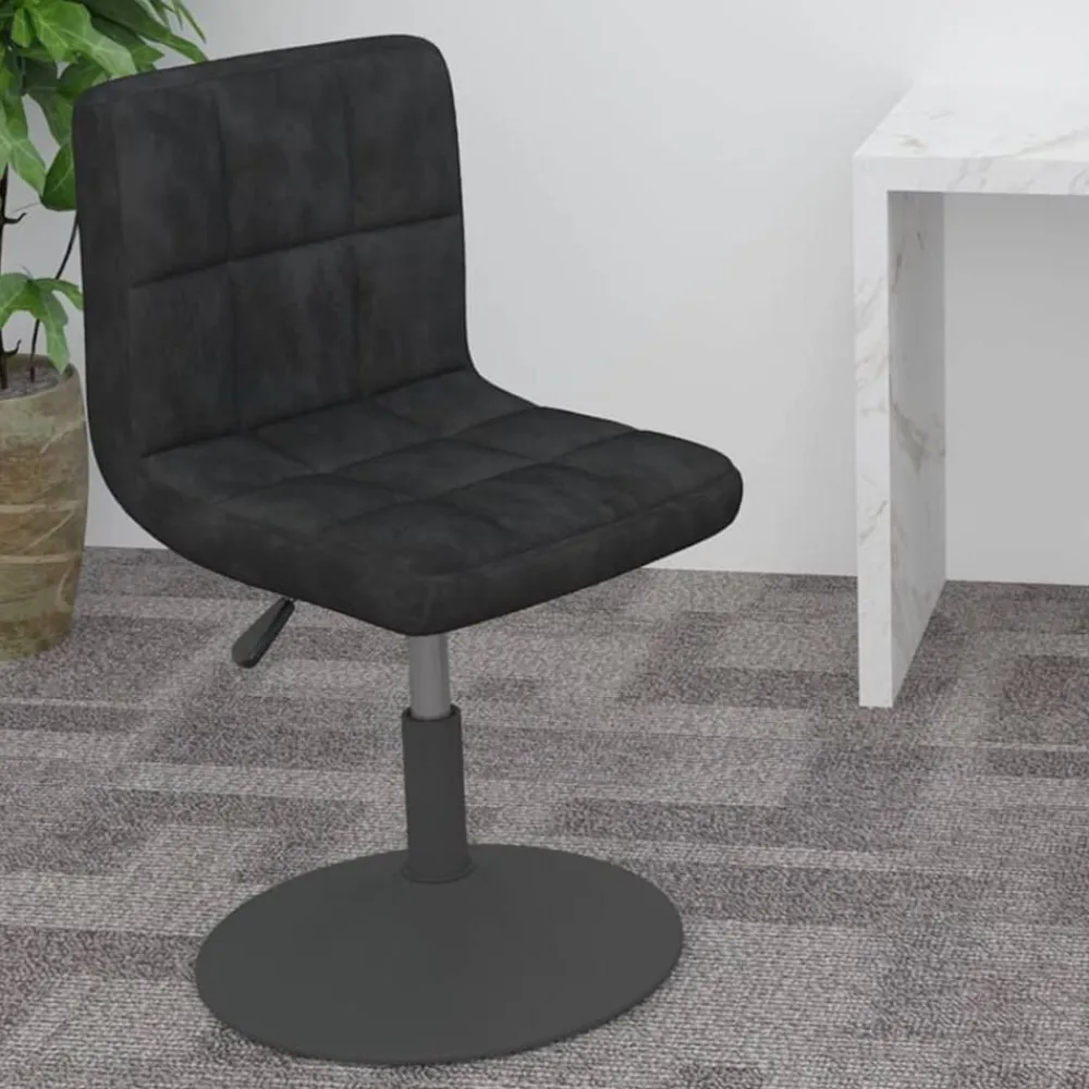 vidaXL Taburete de cocina giratorio de terciopelo Negro Sale