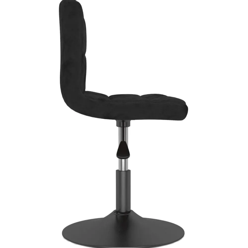vidaXL Taburete de cocina giratorio de terciopelo Negro Sale