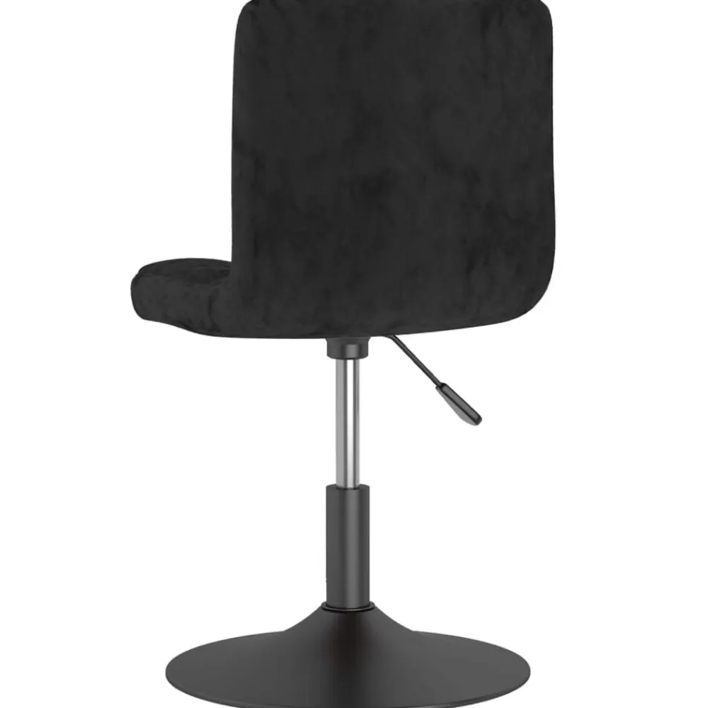 vidaXL Taburete de cocina giratorio de terciopelo Negro Sale