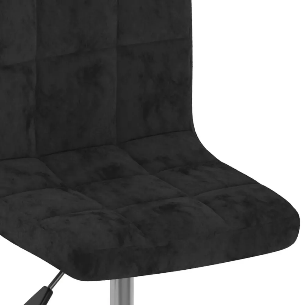 vidaXL Taburete de cocina giratorio de terciopelo Negro Sale