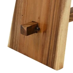 vidaXL Sillas-Taburete de ducha Natural 50 x 30 x 44 cm Madera Suar Sólida