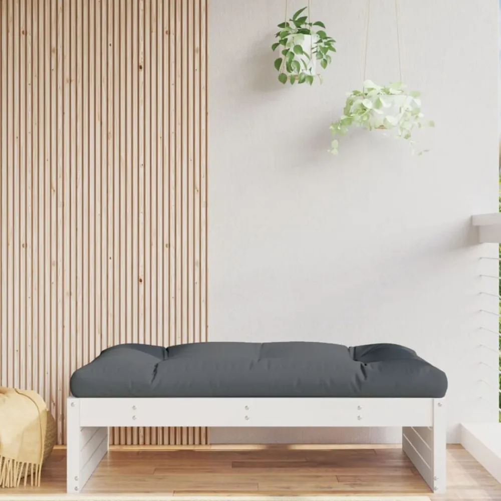 vidaXL Muebles De Jardín-Taburete de jardín madera maciza de 120x80 cm