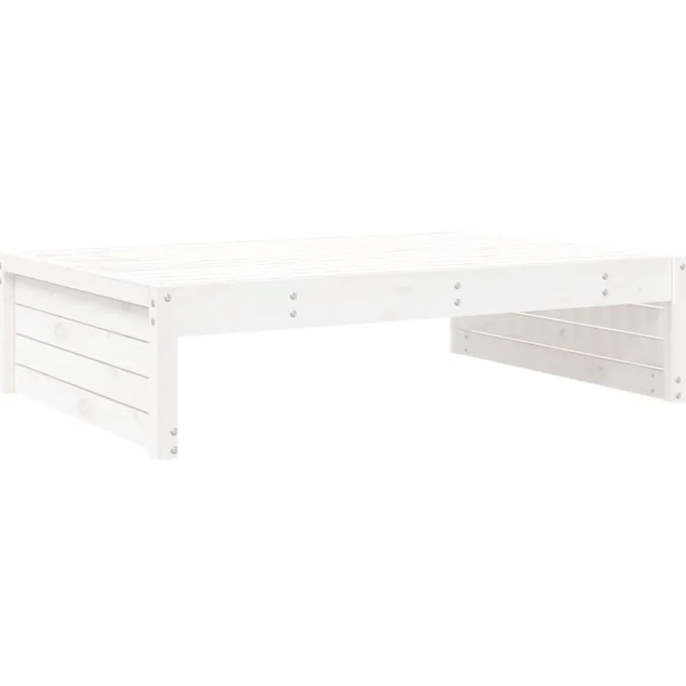 vidaXL Muebles De Jardín-Taburete de jardín madera maciza de 120x80 cm