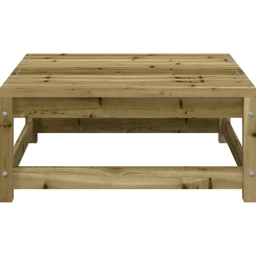 vidaXL Muebles De Jardín-Taburete de jardín madera de pino impregnada 70x70x30 cm