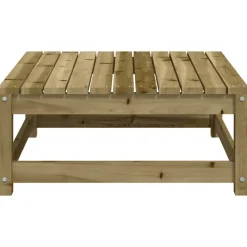 vidaXL Muebles De Jardín-Taburete de jardín madera de pino impregnada 70x70x30 cm