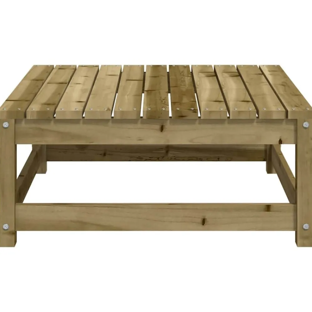 vidaXL Muebles De Jardín-Taburete de jardín madera de pino impregnada 70x70x30 cm