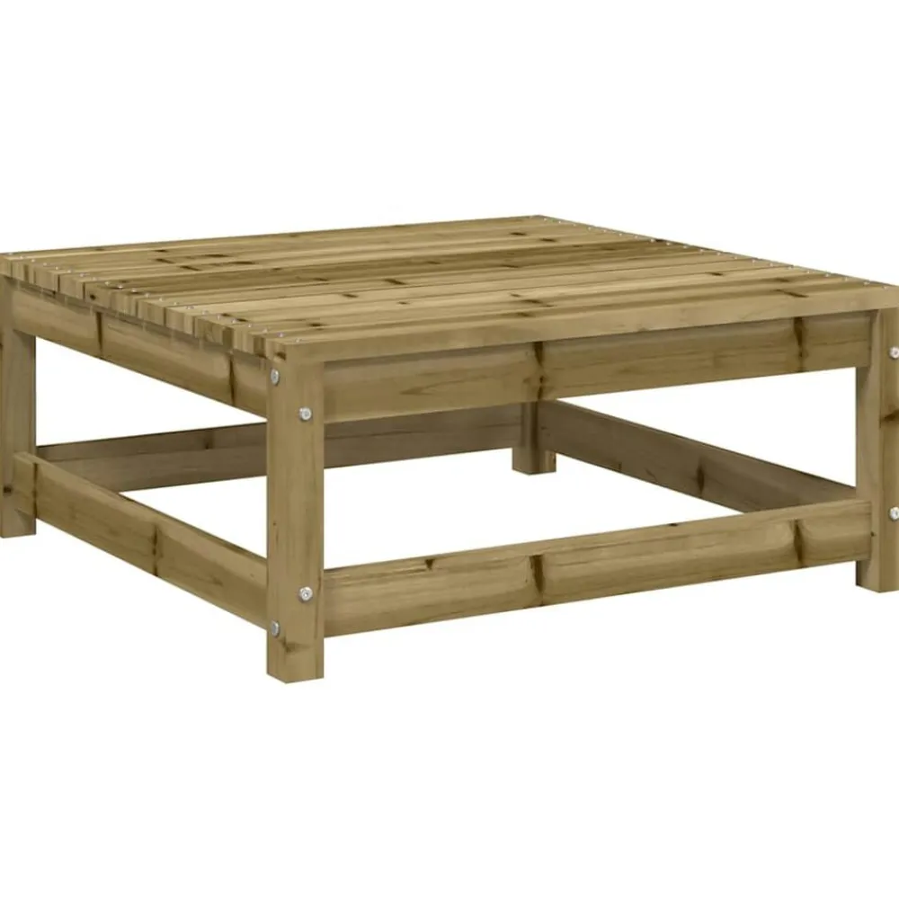 vidaXL Muebles De Jardín-Taburete de jardín madera de pino impregnada 70x70x30 cm