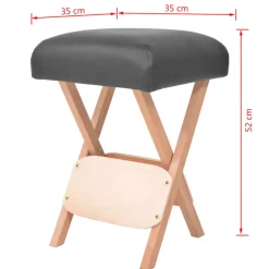 vidaXL Salud Y Belleza-Taburete de masaje plegable con asiento 12 cm de grosor