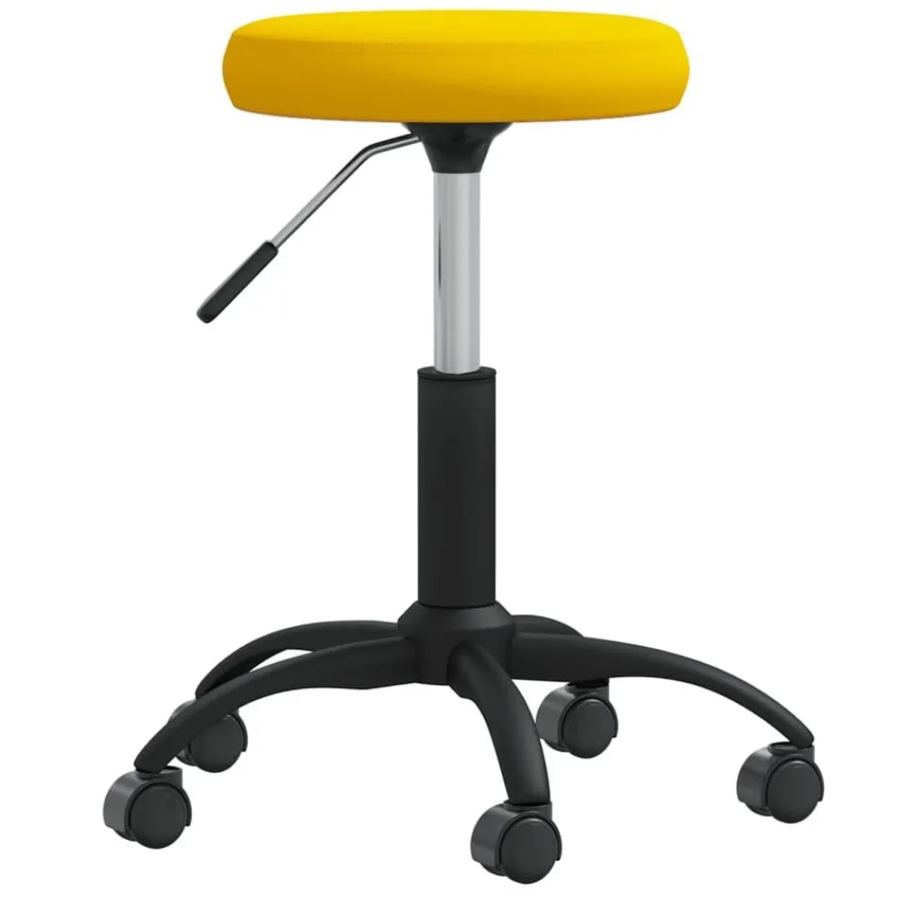 vidaXL Taburete de masajes terciopelo Amarillo mostaza