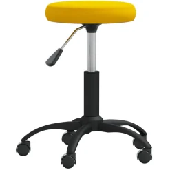vidaXL Taburete de masajes terciopelo Amarillo mostaza