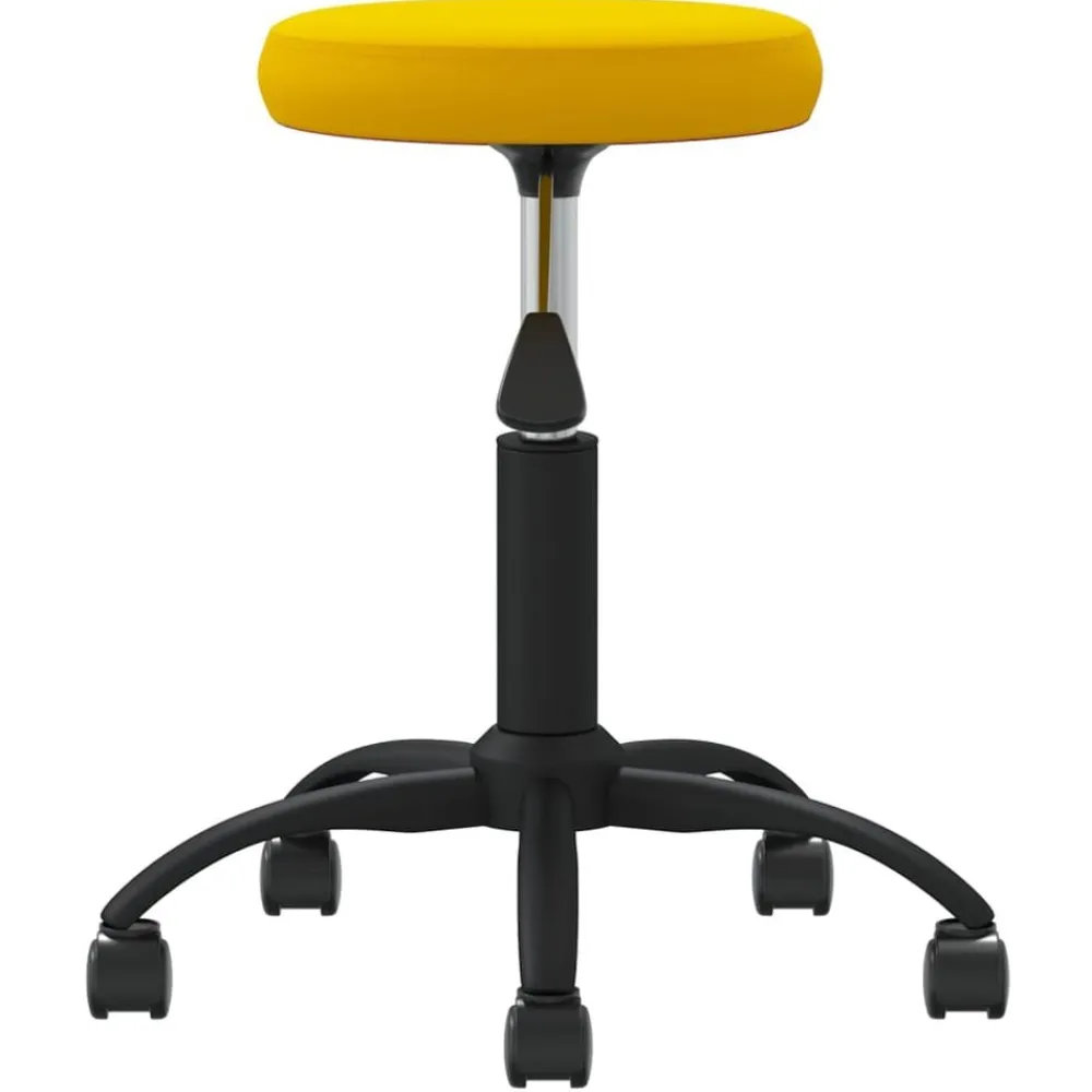 vidaXL Taburete de masajes terciopelo Amarillo mostaza