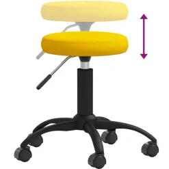 vidaXL Taburete de masajes terciopelo Amarillo mostaza