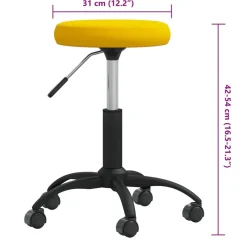 vidaXL Taburete de masajes terciopelo Amarillo mostaza
