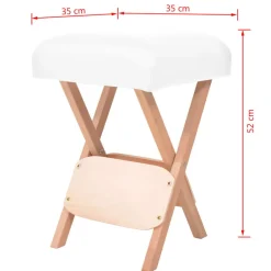 vidaXL Salud Y Belleza-Taburete de masaje plegable con asiento 12 cm de grosor
