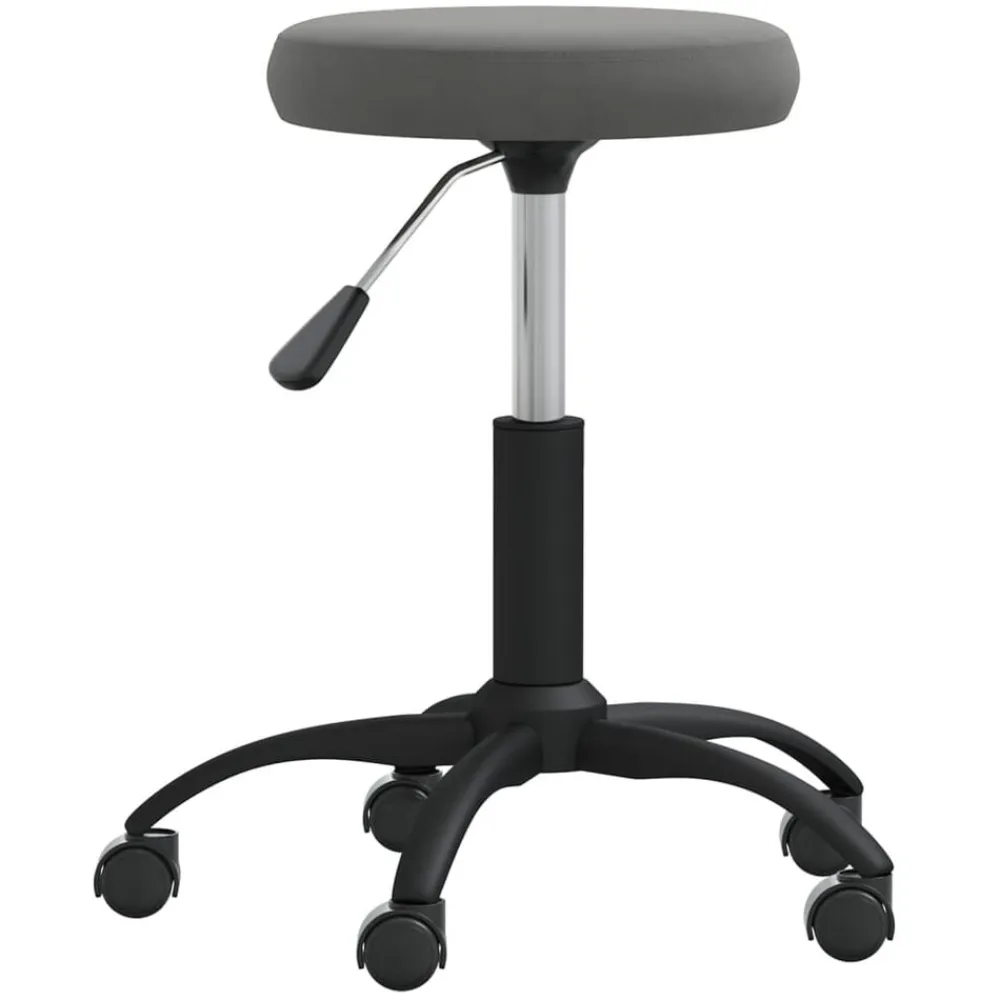 vidaXL Taburete de masaje terciopelo Gris oscuro Clearance