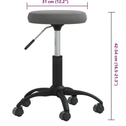 vidaXL Taburete de masaje terciopelo Gris oscuro Clearance