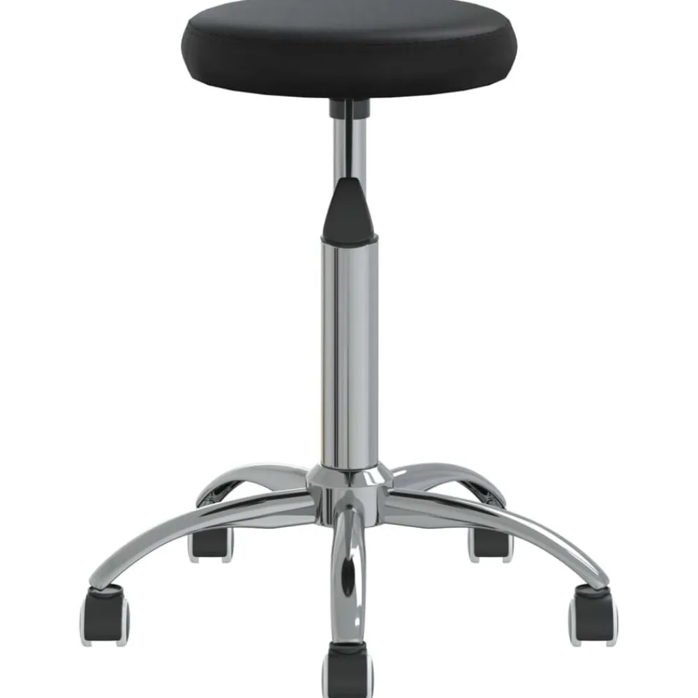 vidaXL Taburete de masaje cuero sintético Negro