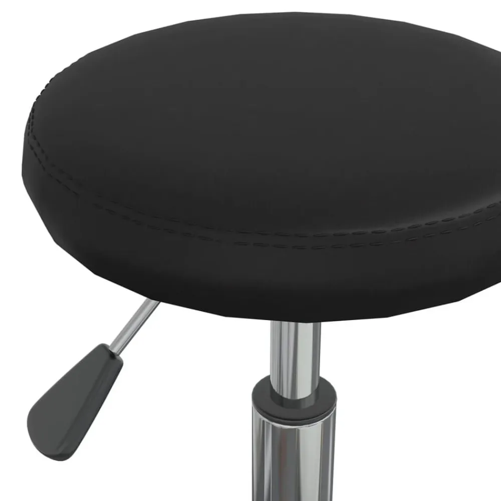 vidaXL Taburete de masaje cuero sintético Negro