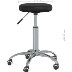 vidaXL Taburete de masaje cuero sintético Negro