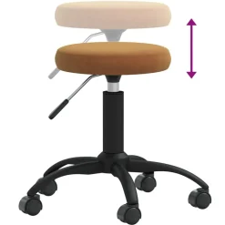 vidaXL Taburete de masajes terciopelo Marrón Marrón Best